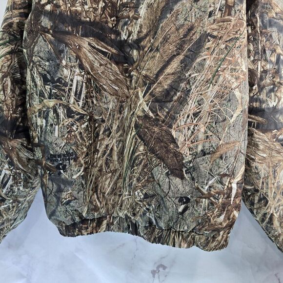 Gamehide Jacket Mens Medium Camo Grassland Mossy Oak Duck Blind Hunting Coat Vtg - Picture 7 of 13